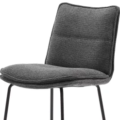 Wohnen Barhocker|Hocker*Gepolsterter Barstuhl aus Chenille - Amelie (2er Set)