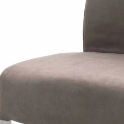 Wohnen Wohnzimmerstühle*Gepolsterter Freischwinger Stuhl in Braun - Carpreras (2er Set)