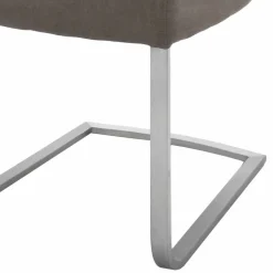 Wohnen Wohnzimmerstühle*Gepolsterter Freischwinger Stuhl in Braun - Carpreras (2er Set)