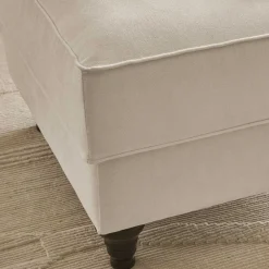 Wohnen Gepolsterter Hocker im Vintage Landhaus Look - Merandes