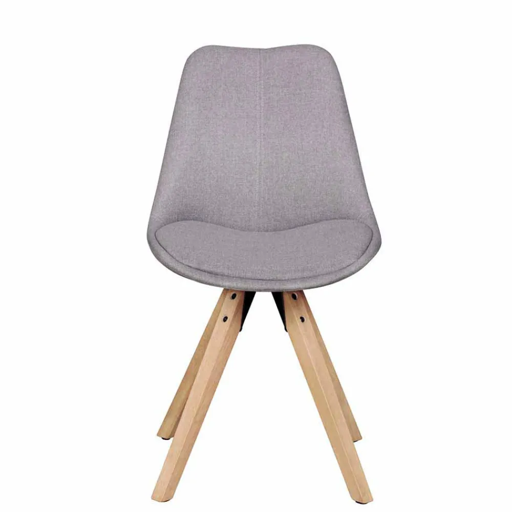 Wohnen Gepolsterter Schalenstuhl Charisse mit Stoffbezug (2er Set)