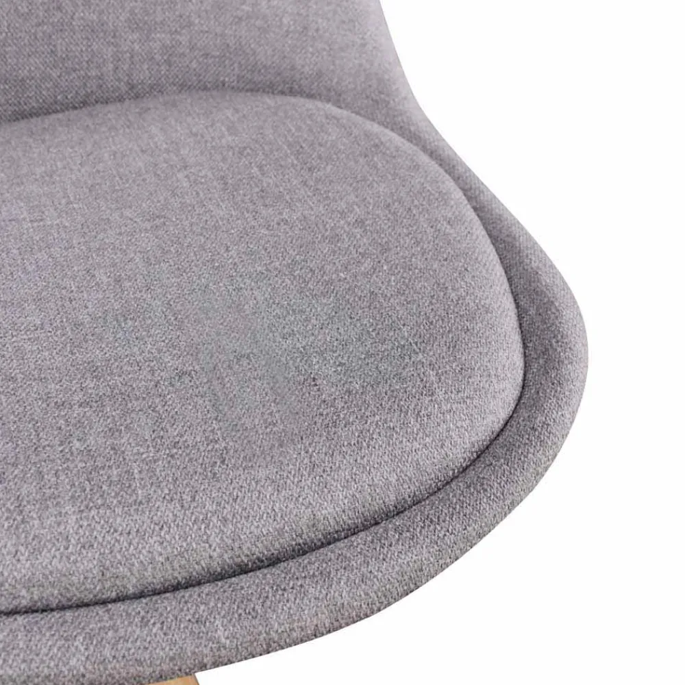 Wohnen Gepolsterter Schalenstuhl Charisse mit Stoffbezug (2er Set)