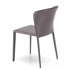 Wohnen Gepolsterter Stuhl in Dunkelgrau - Baika (2er Set)