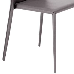 Wohnen Gepolsterter Stuhl in Dunkelgrau - Baika (2er Set)