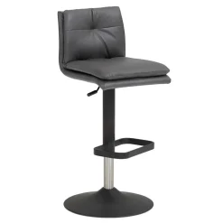 Wohnen Sessel & Hocker|Barhocker*Gepolsterter Tresenstuhl in Dunkelgrau - Teromaso