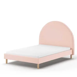 Wohnen Gepolstertes Bett mit Boucle Bezug in Rosa - Skylab