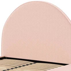 Wohnen Gepolstertes Bett mit Boucle Bezug in Rosa - Skylab