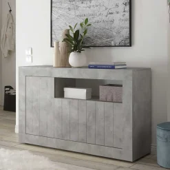 Wohnen Geradlinige Kommode in Beton Nachbildung - Korlin