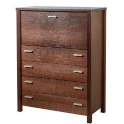 Wohnen Geradlinige Schreibkommode in Wenge Braun - Glosidrana