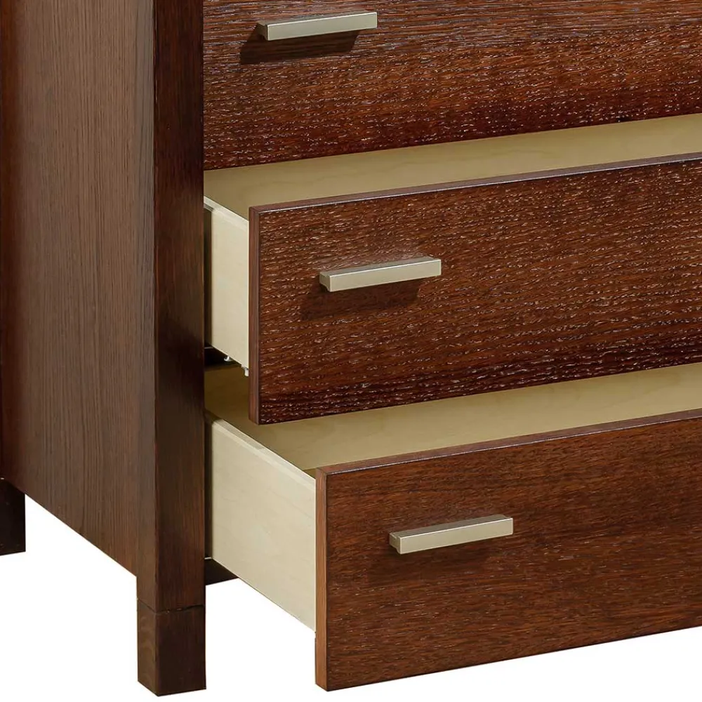 Wohnen Geradlinige Schreibkommode in Wenge Braun - Glosidrana