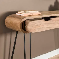 Wohnen Gerundeter Konsolentisch mit Haarnadel Beinen - Vioriga