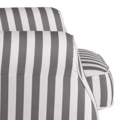 Wohnen Gestreifter Ohrensessel in Hellbraun und Weiß - Carlovac