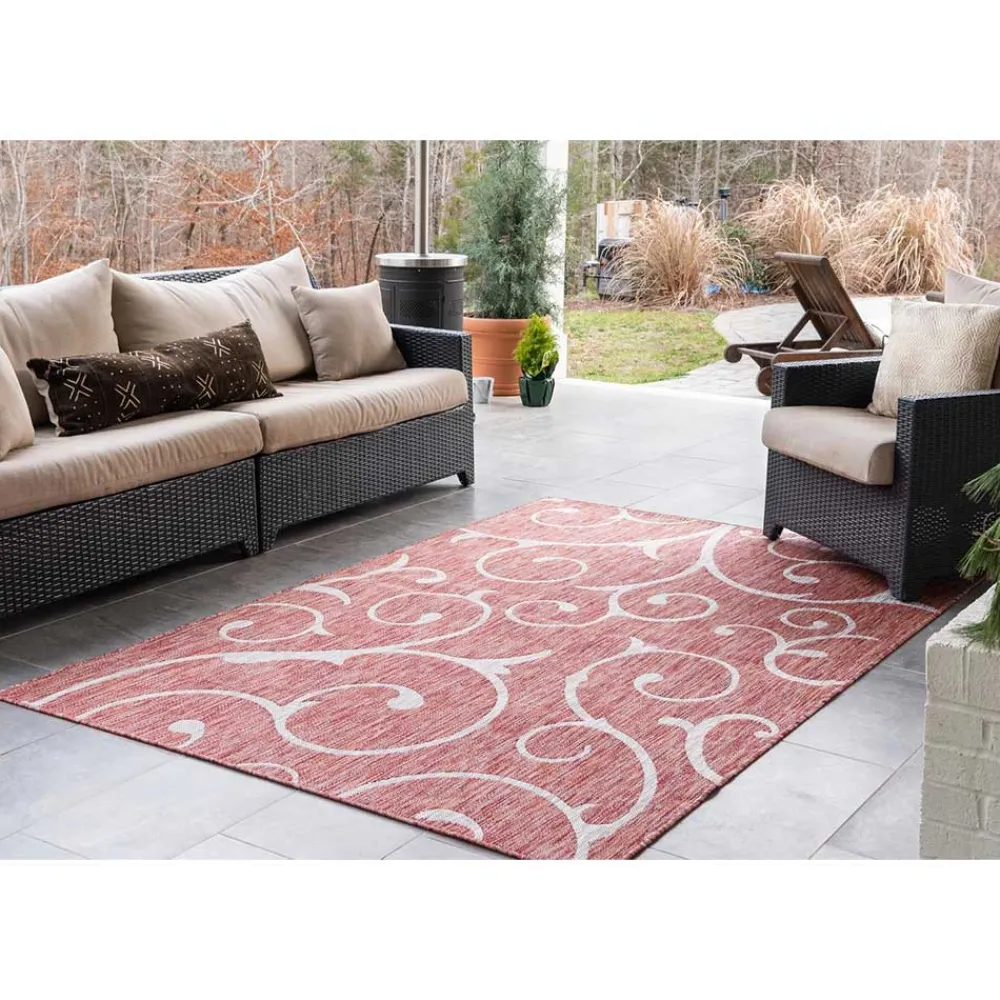 Wohnen Gewebter Teppich aus PP mit Ornament Motiv - Rick