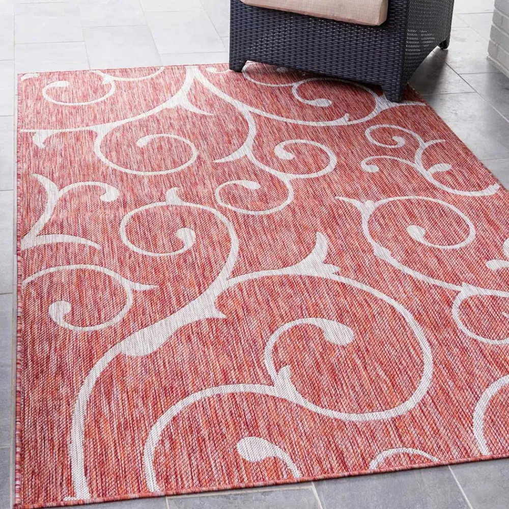 Wohnen Gewebter Teppich aus PP mit Ornament Motiv - Rick