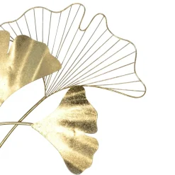 Wohnen Wandbilder*Gingko Blätter Wanddeko in Goldfarben - Utperio