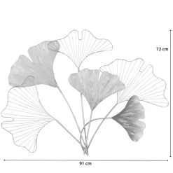 Wohnen Wandbilder*Gingko Blätter Wanddeko in Goldfarben - Utperio