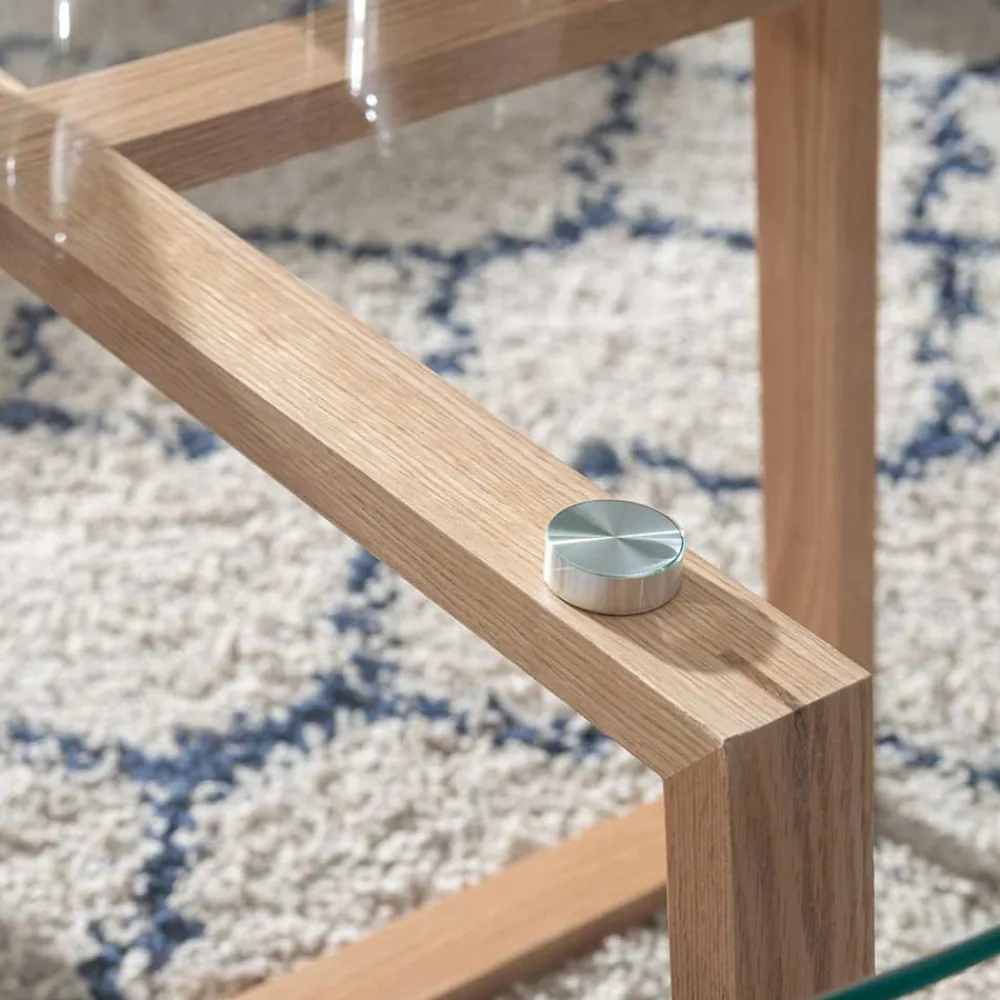 Wohnen Skandinavische Möbel|Couchtisch*Glas Couchtisch in Rund 78x41x78 - Lavissa