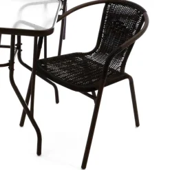 Wohnen Glas Gartentisch & Tischsessel Set - Sylverta (fünfteilig)