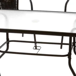 Wohnen Glas Gartentisch & Tischsessel Set - Sylverta (fünfteilig)