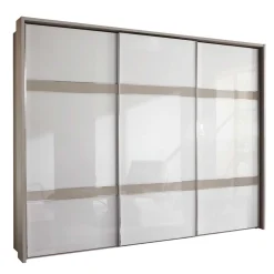Wohnen Glas Schwebetüren Schrank in Weiß & Grau - Pruducia