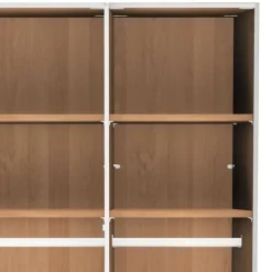 Wohnen Braune Möbel|Kleiderschränke*Glasfront-Schlafzimmerschrank in Dunkelbraun - Hung