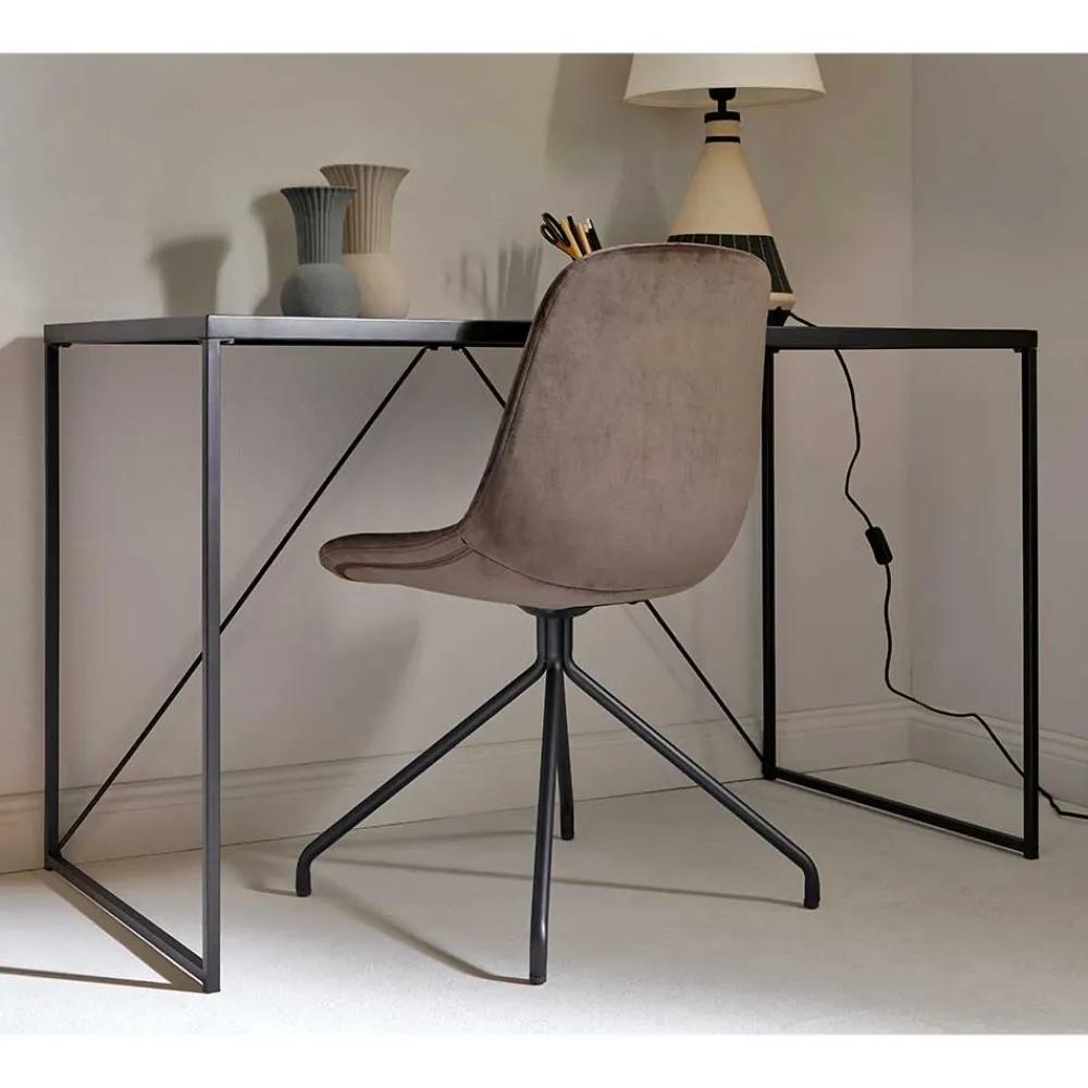 Wohnen Glasmöbel|Tische*Glasschreibtisch aus Schwarzglas - Pathos