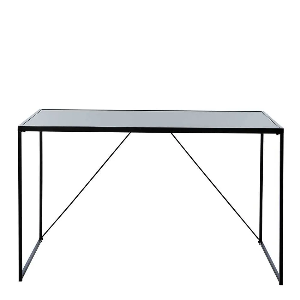 Wohnen Glasmöbel|Tische*Glasschreibtisch aus Schwarzglas - Pathos