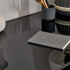 Wohnen Glasmöbel|Tische*Glasschreibtisch aus Schwarzglas - Pathos