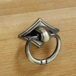 Wohnen Glastüren Highboard in Natur geölt - Vinidad