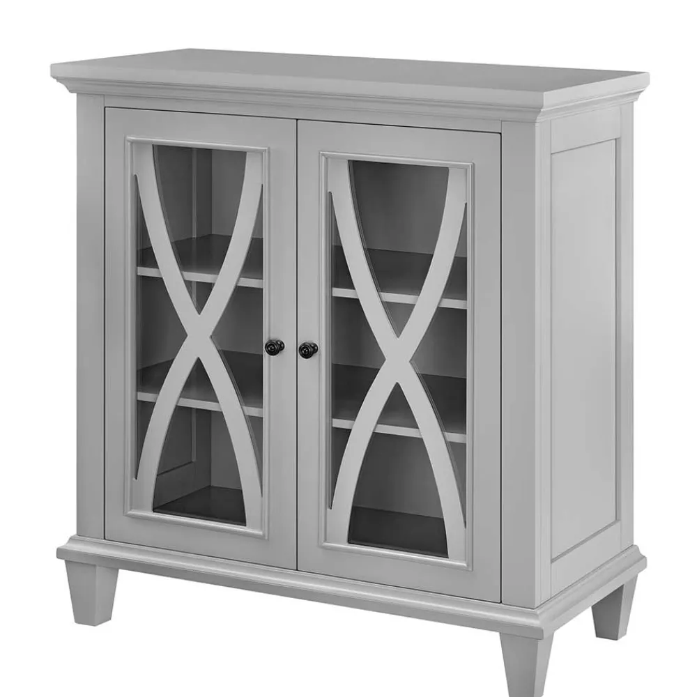 Wohnen Vitrinen|Wohnzimmer-Vitrinen*Glastüren-Kommode im Vintage Look - Dikono