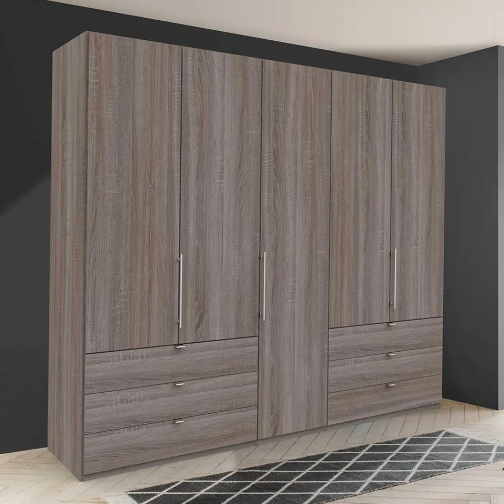 Wohnen Gleittüren-Kleiderschrank in Holz-Optik - Crenba