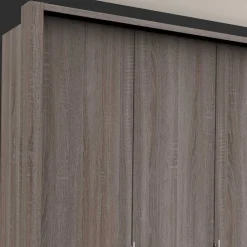 Wohnen Gleittüren-Kleiderschrank in Holz-Optik - Crenba