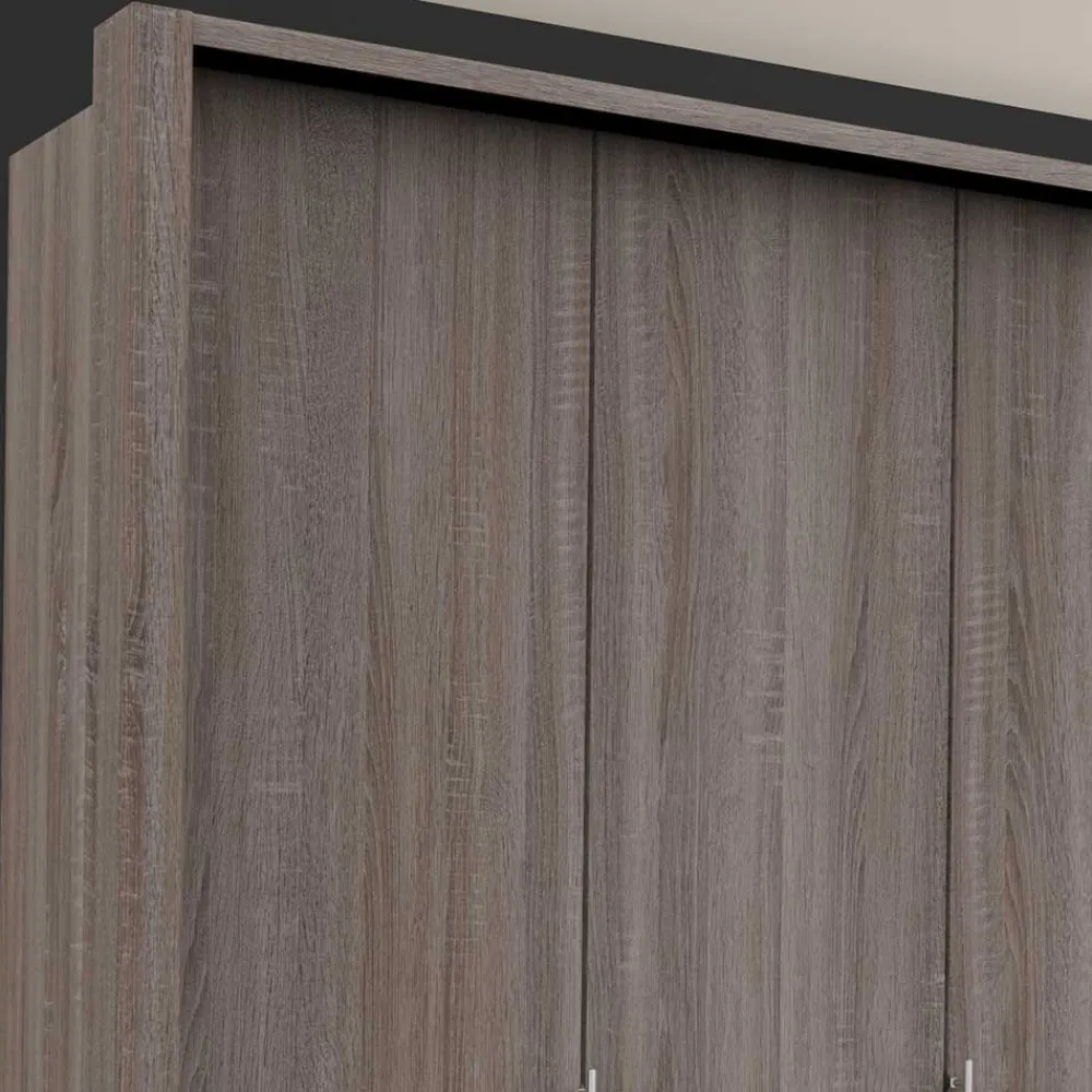 Wohnen Gleittüren-Kleiderschrank in Holz-Optik - Crenba