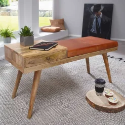 Wohnen Günstige Design Polsterbank mit Leder - Zanyorita