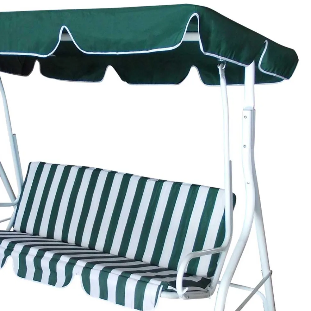 Wohnen Hollywoodschaukeln*Günstige Hollywoodschaukel Kwesina in Grün & Weiß