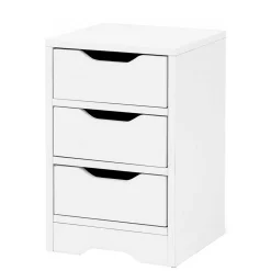 Wohnen Günstige Nachtkommode mit drei Schubladen - Jian