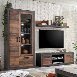 Wohnen Günstige TV Wohnwand Möbel Set - Timuras (dreiteilig)