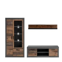Wohnen Günstige TV Wohnwand Möbel Set - Timuras (dreiteilig)