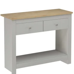 Wohnen Telefontische*Günstiger Konsolentisch in Grau & Eichefarben - Poliesti