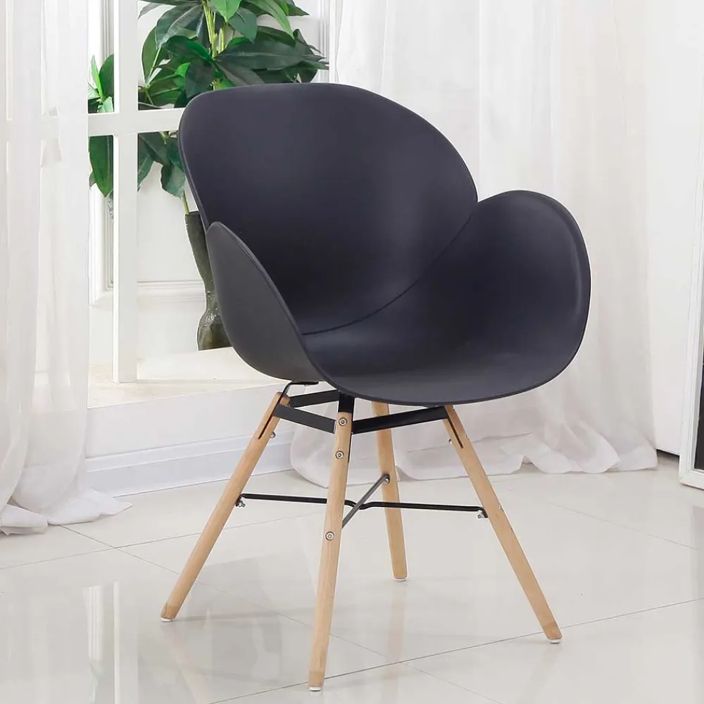 Wohnen Retro Möbel|Küchenstühle*Günstiger Tischsessel mit Sitzschale - Raimar (Set)