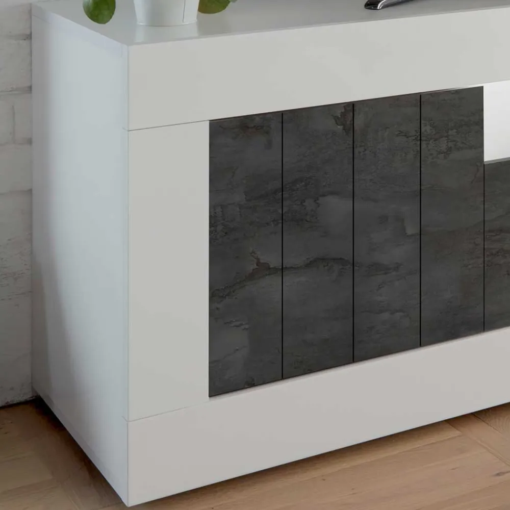 Wohnen Graue Möbel|Weiße Möbel*Günstiges Design TV Board 138x56x43 cm - Voskala