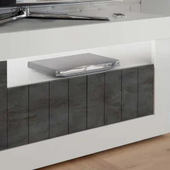 Wohnen Graue Möbel|Weiße Möbel*Günstiges Design TV Board 138x56x43 cm - Voskala