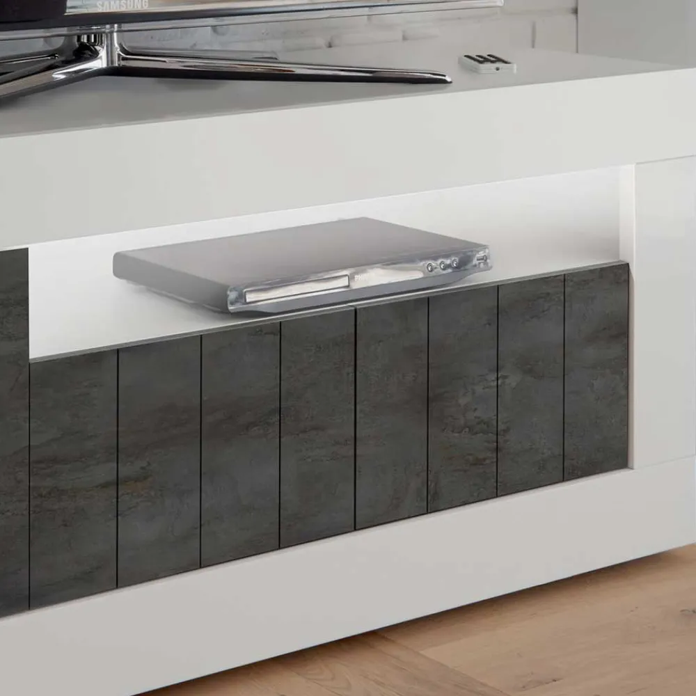 Wohnen Graue Möbel|Weiße Möbel*Günstiges Design TV Board 138x56x43 cm - Voskala