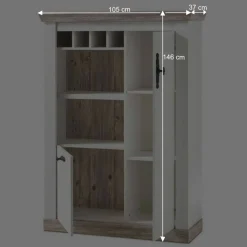 Wohnen Sideboards & Kommoden|Sideboards & Kommoden*Günstiges Highboard im Scandi Chic Nedita in Weiß