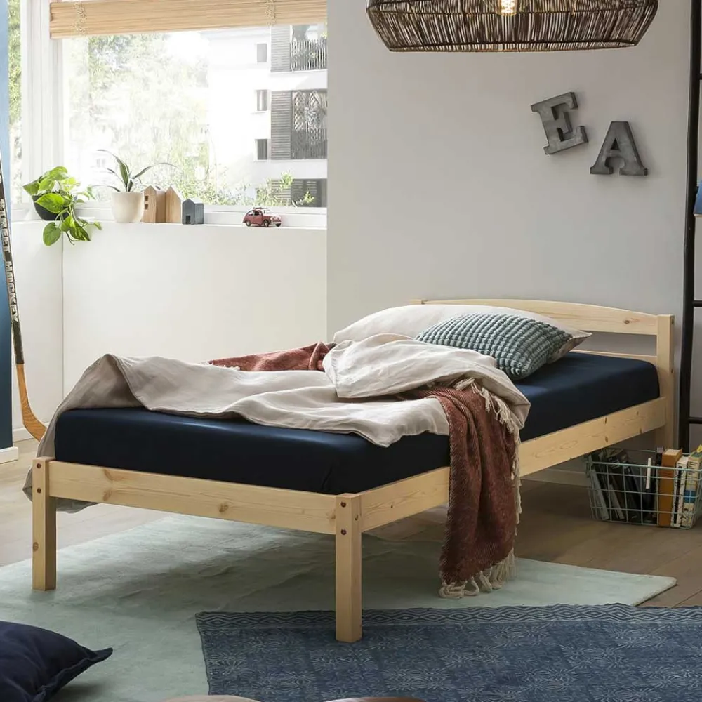 Wohnen Günstiges Holzbett aus Fichte Massivholz - Niels