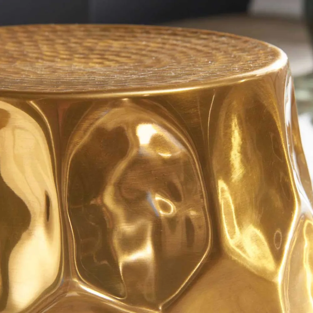 Wohnen Loft Möbel|Küchentische*Gold lackierter Metalltisch 30x47x30 - Susepa