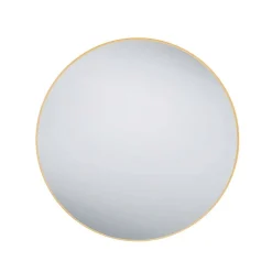 Wohnen Spiegel|Flurspiegel*Goldfarbener Wandspiegel in Rund 80 cm - Zeanno