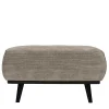 Wohnen Graubrauner Couchhocker aus Strukturstoff - Gela