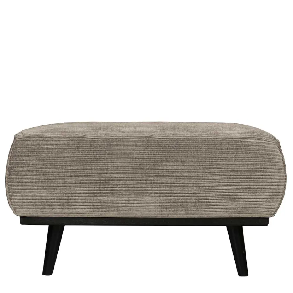 Wohnen Graubrauner Couchhocker aus Strukturstoff - Gela