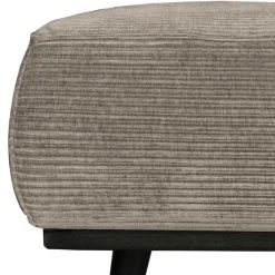 Wohnen Graubrauner Couchhocker aus Strukturstoff - Gela